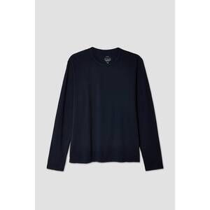 NEW SAVE KHAKI UNITED men's long sleeve supima jersey tee in navy